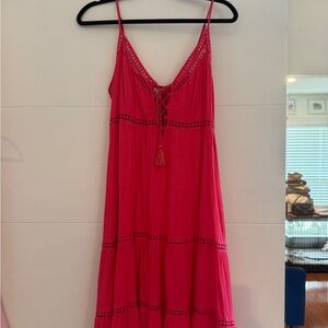 Elegant Pink Sleeveless Dress